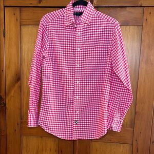 Daniel Cremieux Pink Checkered Men's Shirt, Sz S, 100% Cotton